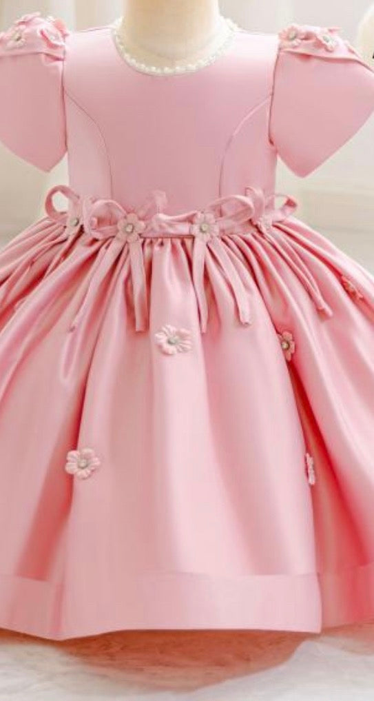 Baby & Toddler Satin Princess Dress – Soft & Elegant for Ages 6M–3Y