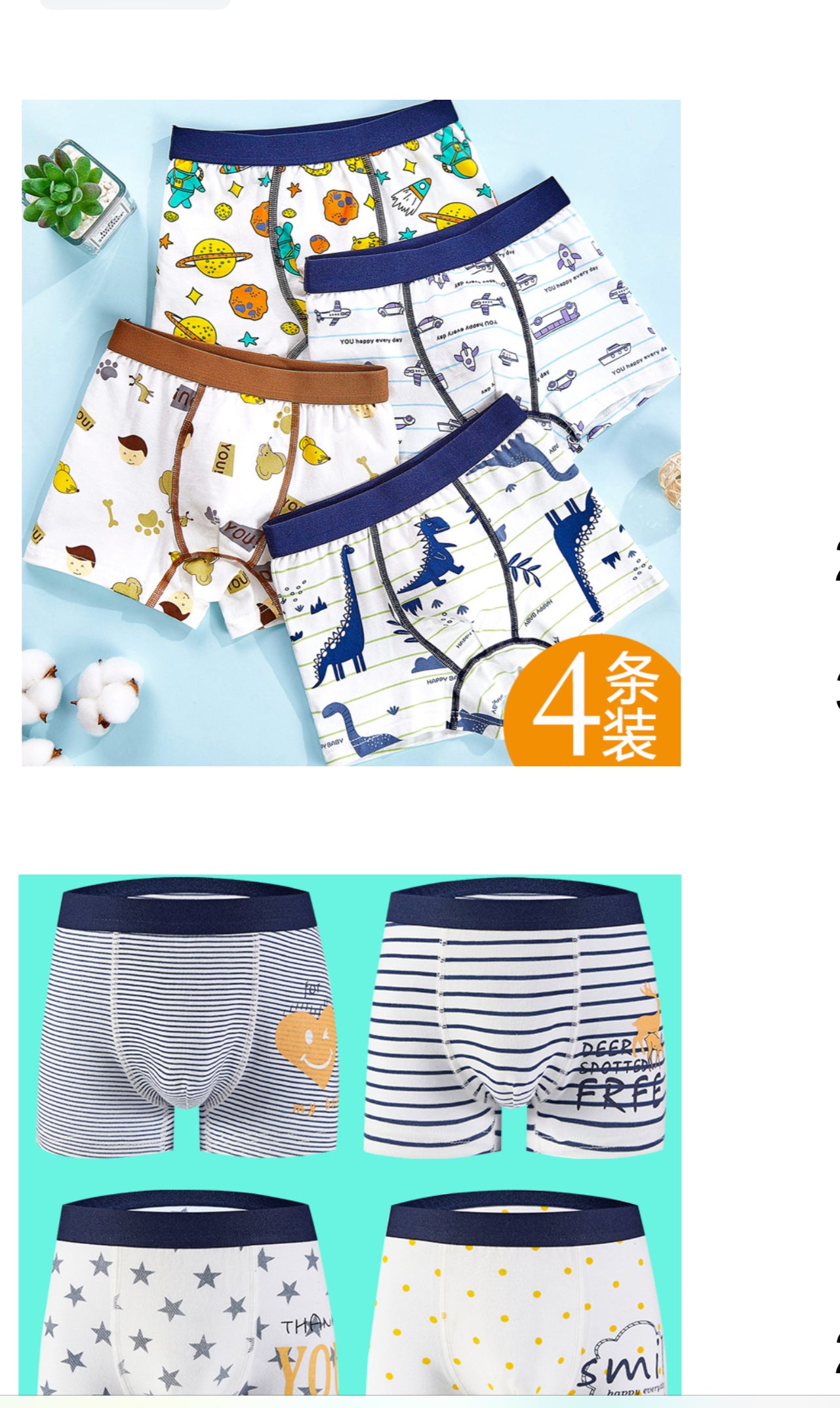 Boy 4 PCs underwear.