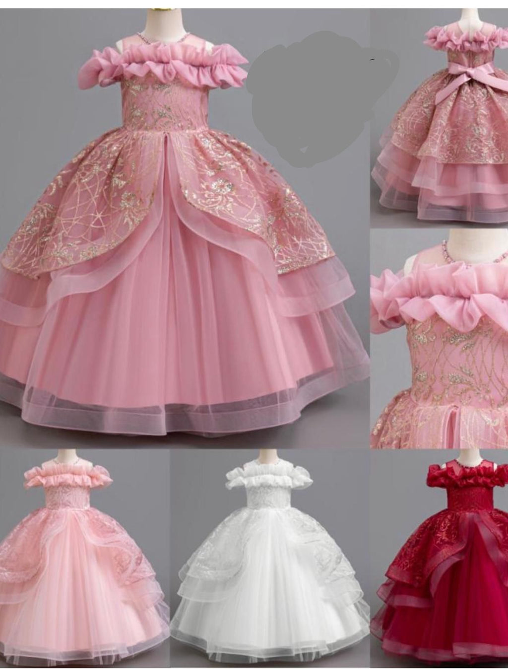 Girls Cinderella Glitter Dress