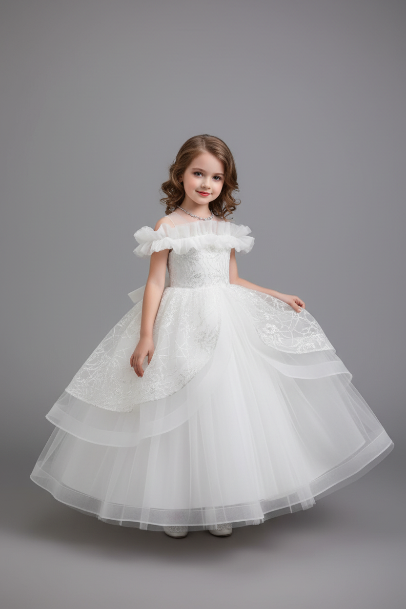 Girls Cinderella Glitter Dress