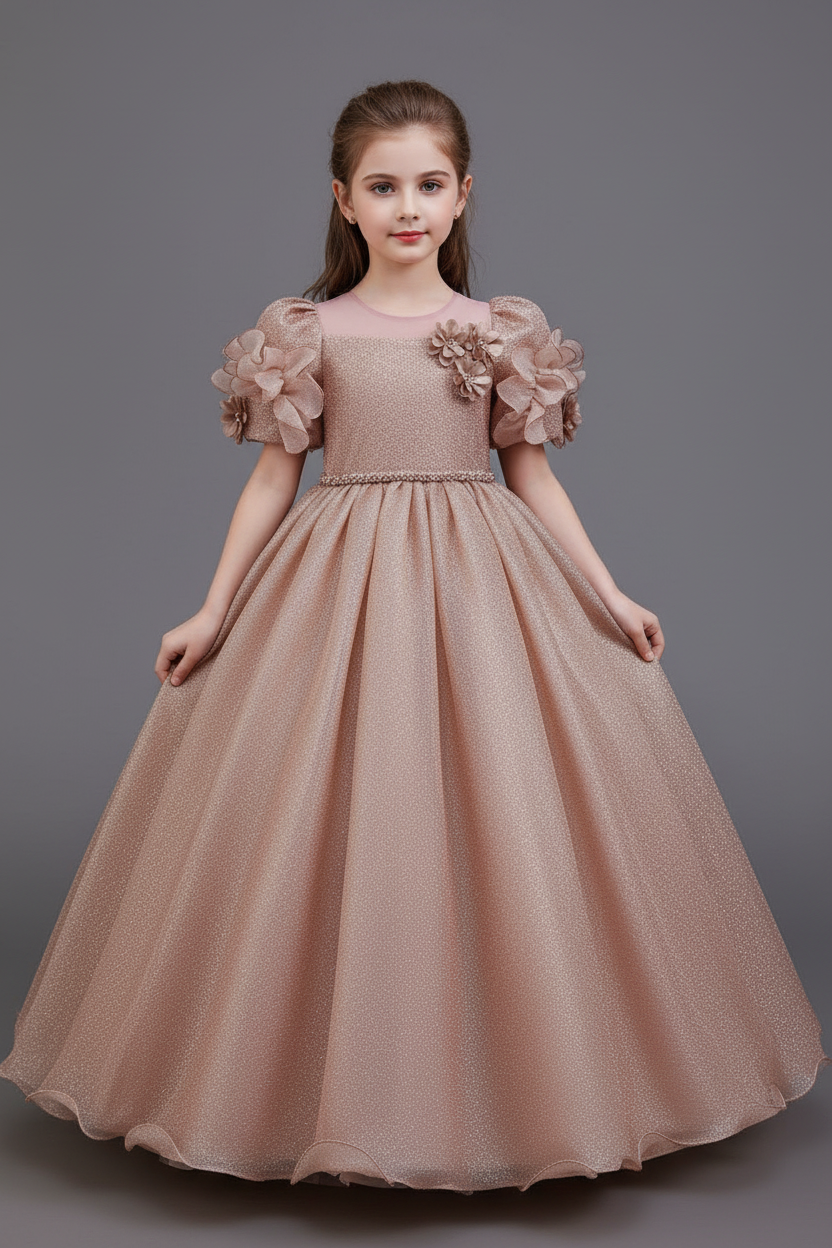 Girls Dress - Rose Gold