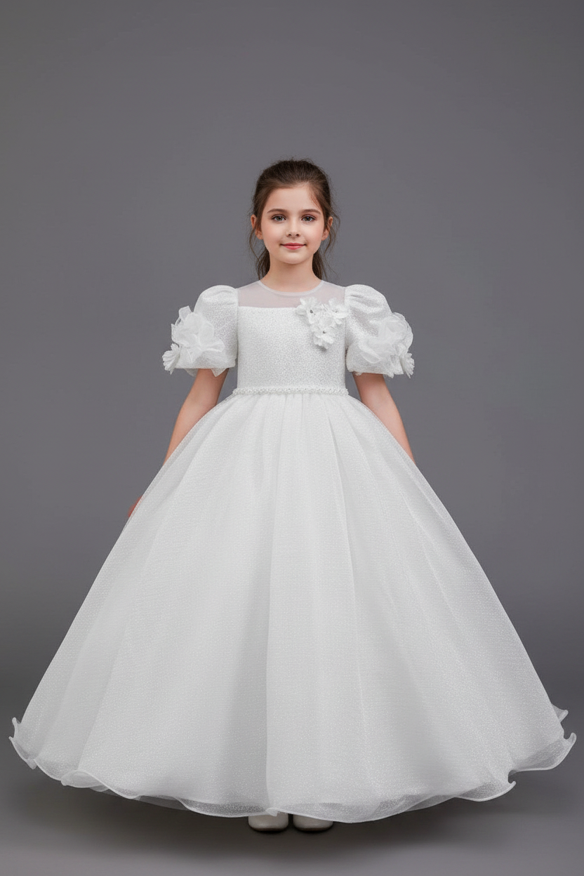 Girls Dress - White