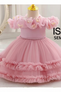 Light Pink Girls Sleeveless Cotton Dress