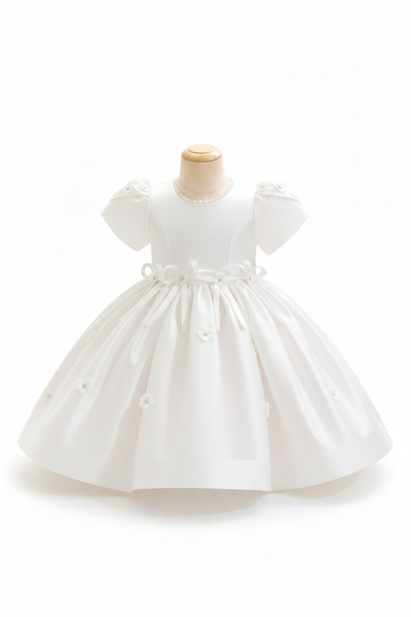 White Satin Princess Dress
